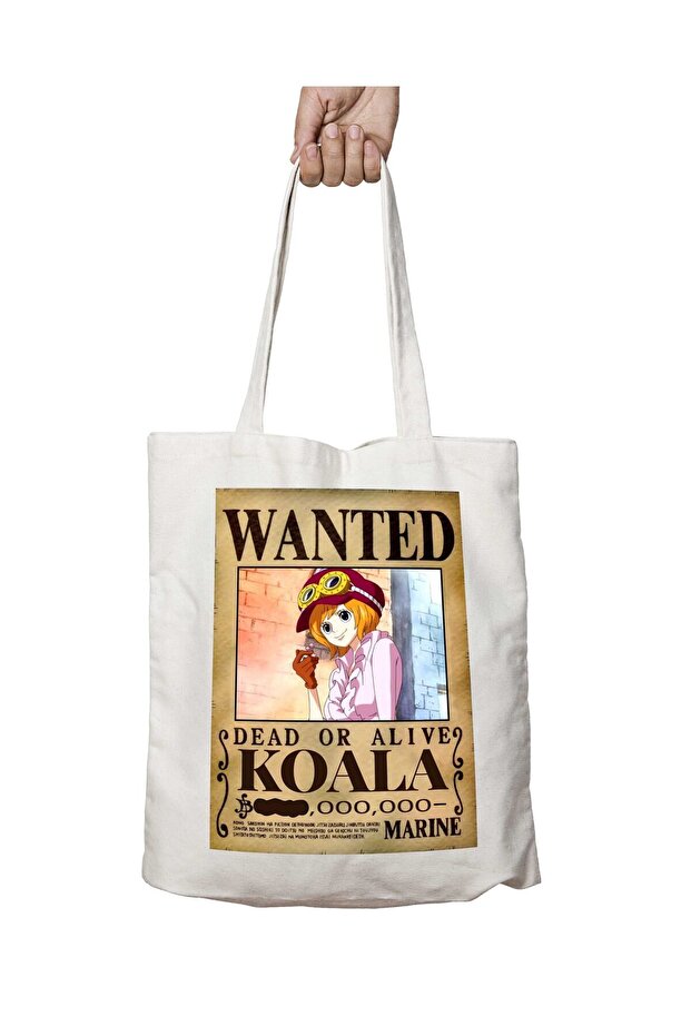 حقيبة Wanted Koala Anime منقوشة - قابلة للغسل ودائمة على الجانبين