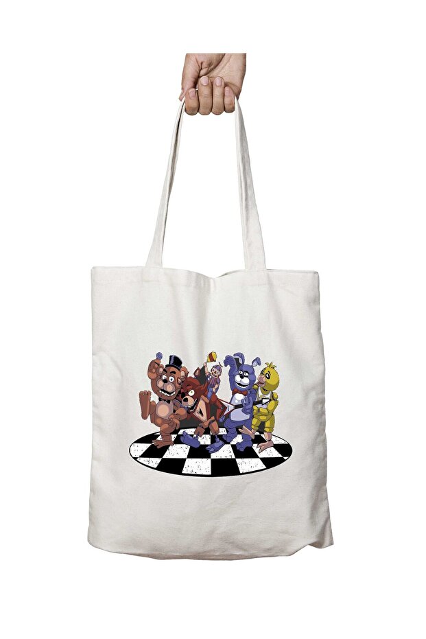 We the Five Nights Are Freddys Band (2) Two-Sided Permanent Printed Washable Bag