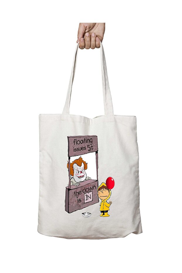 حقيبة قابلة للغسل بطباعة دائمة على الجانبين من Pennywise It Peanuts