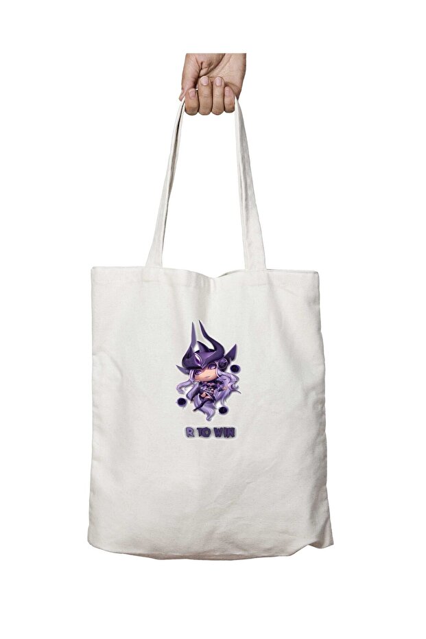 Syndra - R to Win - Lol Two-Sided Permanent Printed Washable School Beach Shoulder Tote Bag