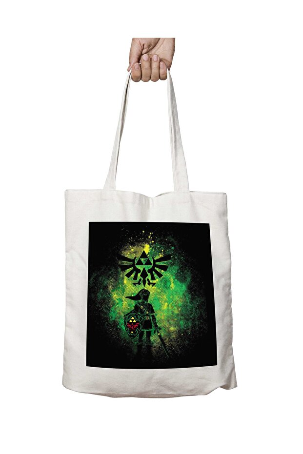 Hyrule Art Legend of Zelda Link Two-Sided Permanent Printed Washable Bag
