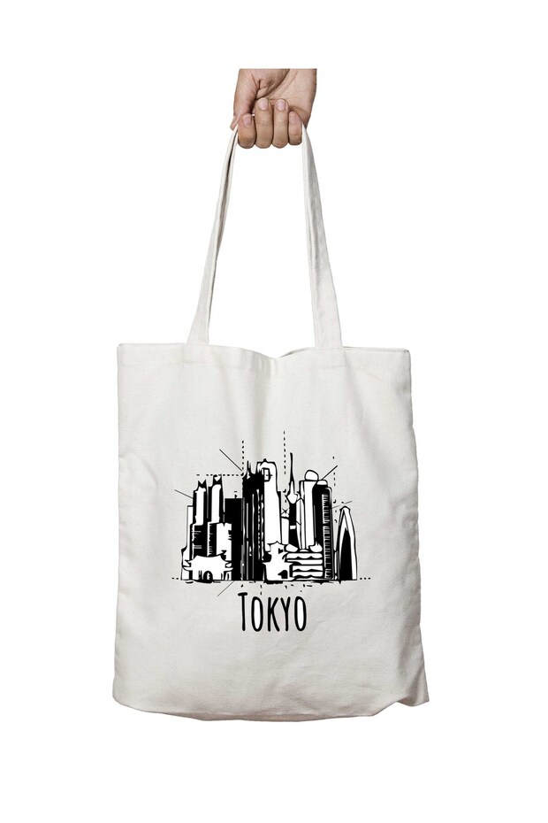 Tokyo City Skyline Cool Japan Souvenir Two-Sided Permanent Printed Washable Bag