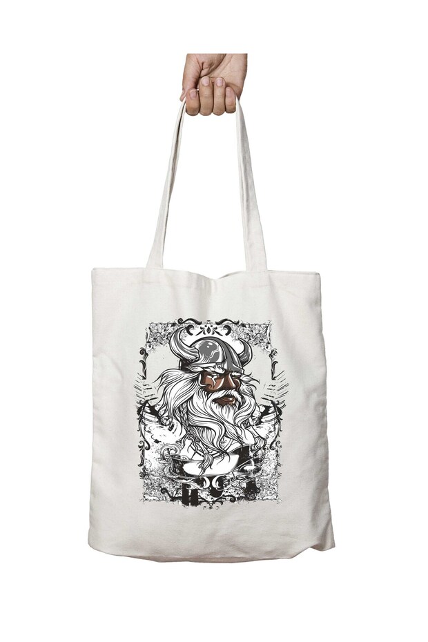 Vick Two-Sided Permanent Printed Washable School Beach Shoulder Tote Bag