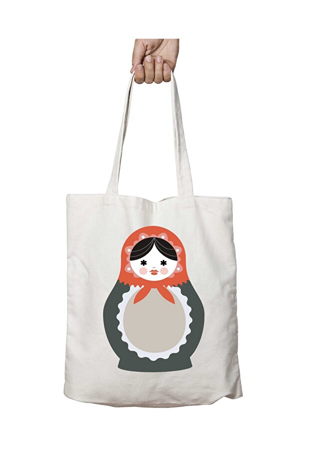 Matryoshka (v4) 004 - حقيبة كتف قابلة للغسل ومطبوعة على الجانبين