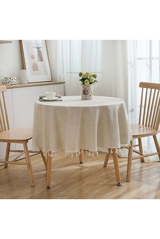 Linen Tablecloth Round - 2