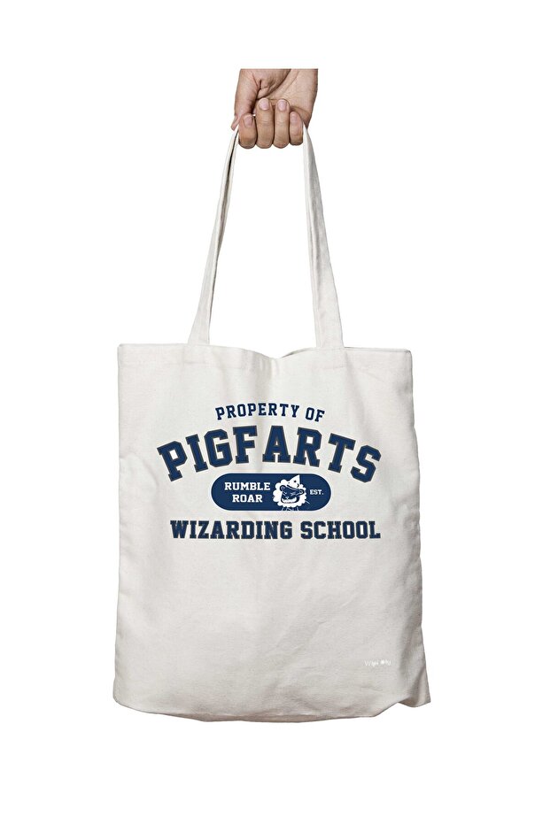 Starkid Pigfarts Wizarding School Two-Sided Permanent Printed Washable School Beach Shoulder Tote Bag