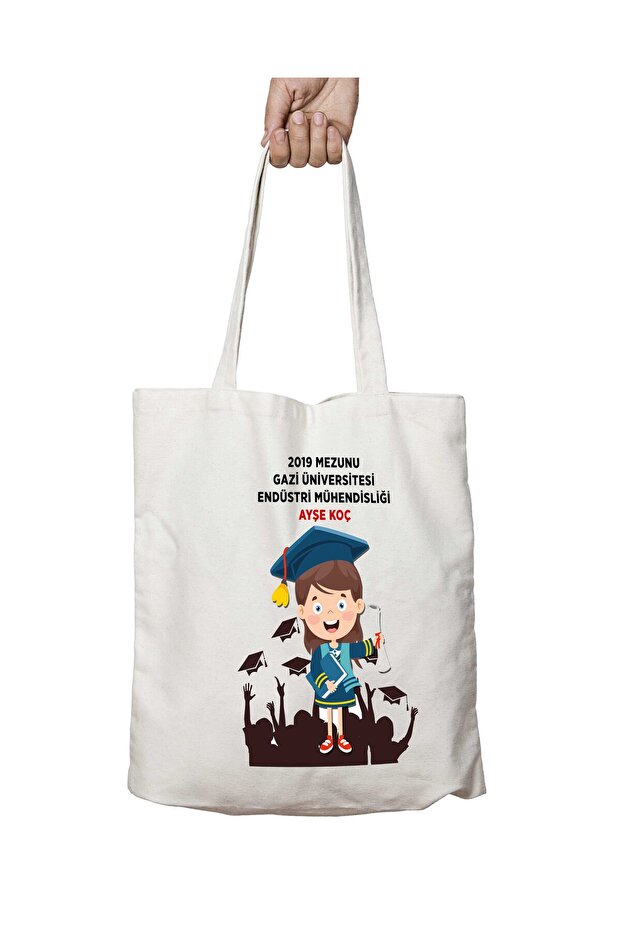 Women's Graduation Souvenir Washable Bag with Permanent Printing on Two Sides