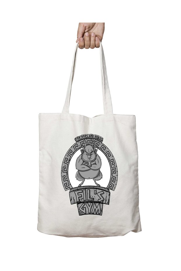 Phils Gym for Heroes Hercules Two Sides Permanent Printed Washable School Beach Shoulder Tote Bag