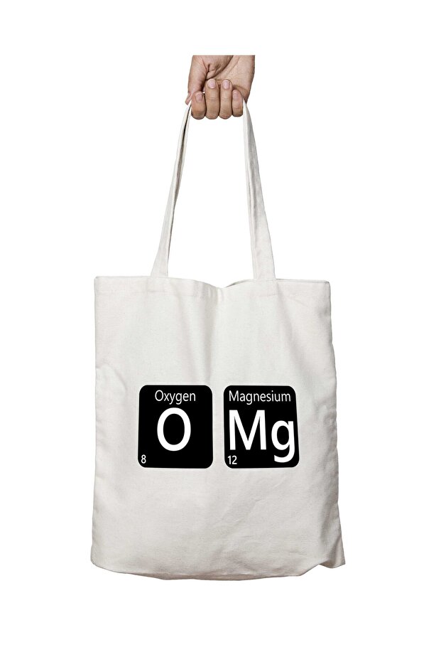 OMG - حقيبة قابلة للغسل مطبوعة OMG، تدوم على الجانبين