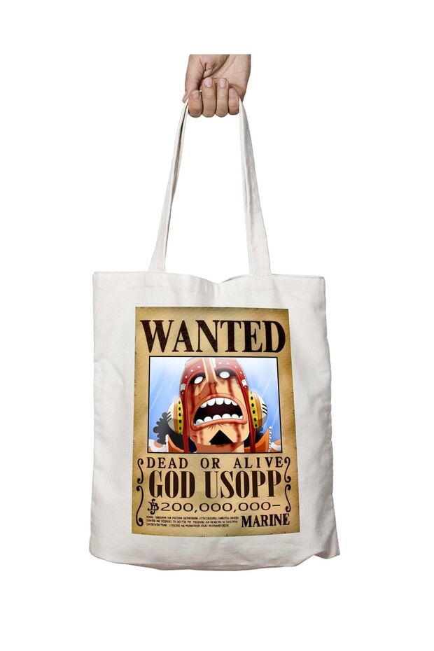 حقيبة كتف من Wanted God Usopp بنمط الرسوم المتحركة - قابلة للغسل، تدوم على الجانبين