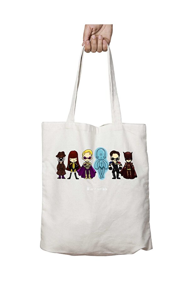 Two Sided lasting Printed Watchmen Washable Bag