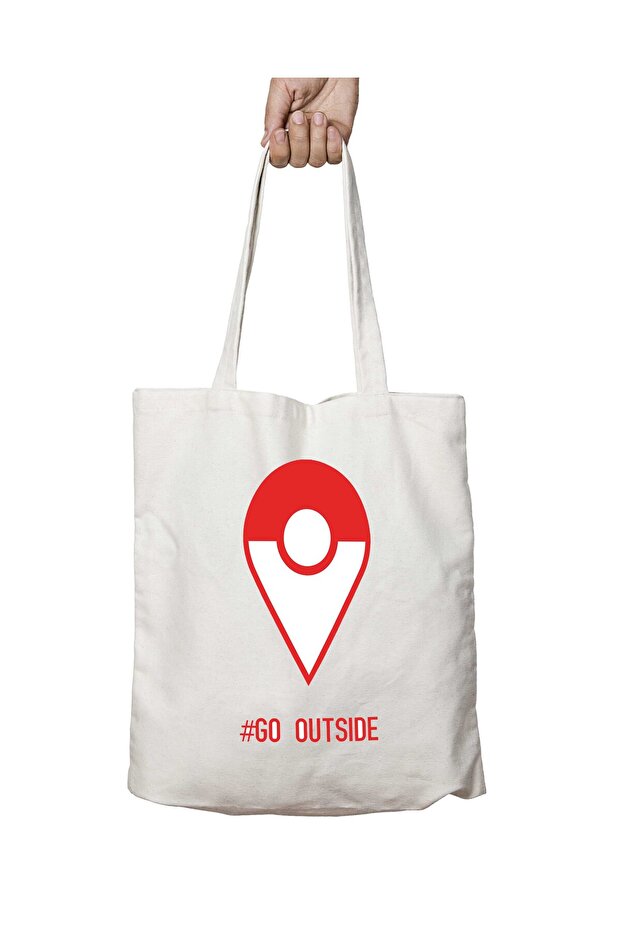 Pokemon Go Outside - حقيبة مطبوعة قابلة للغسل على الجانبين
