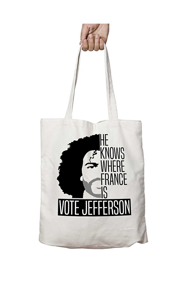 حقيبة كتف مدرسية للشاطئ مطبوعة بشكل دائم على الوجهين وقابلة للغسل من Vote For Jefferson