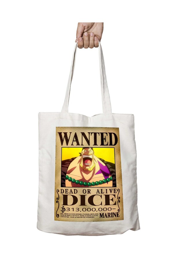 Wanted Dice Anime - Two Sides Permanent Printed, Washable Shoulder Tote Bag