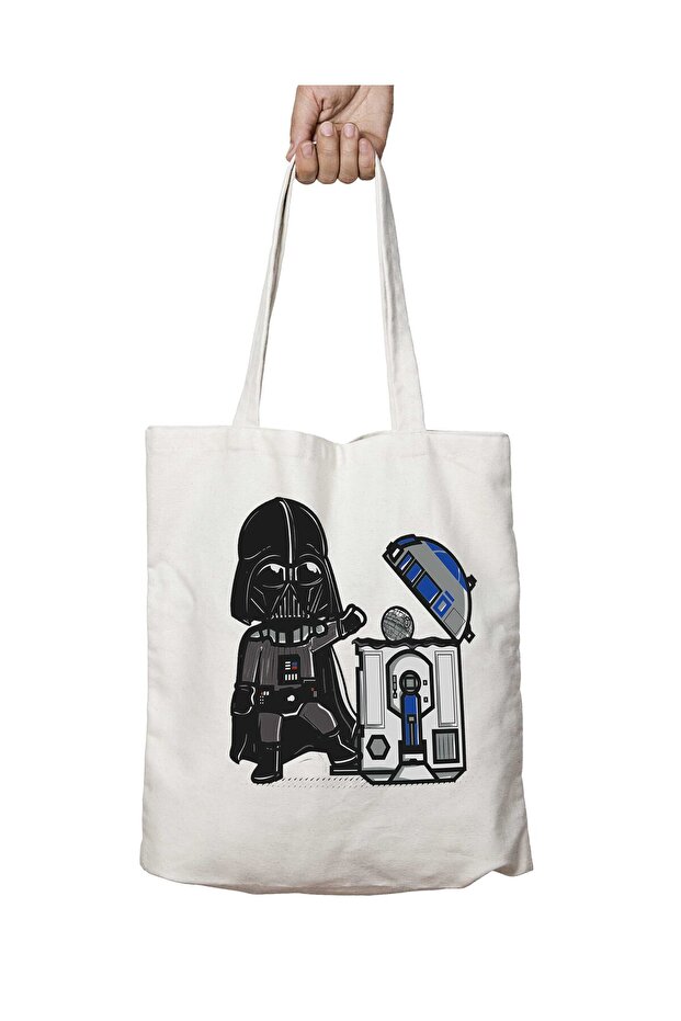 حرب النجوم دارث فيدر و R2-D2 نمط نجمة الموت - حقيبة دائمة قابلة للغسل