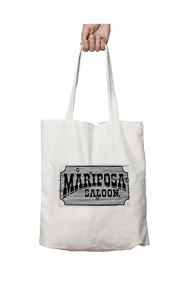 Mariposa Saloon Sweetwater Westworld Black Two-Sided Permanent Printed Washable Bag