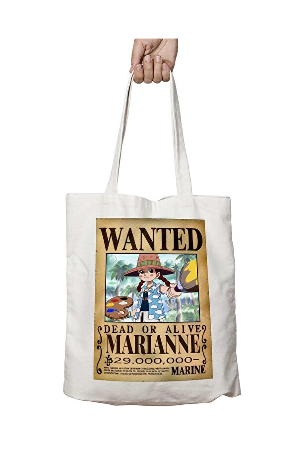 Wanted Marianne Anime Two-Sided Permanent Printed Washable School Beach Shoulder Tote Bag