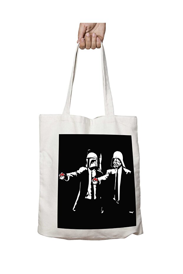 Pokemon Star Wars Pulp Fiction Pokeball Two Sides Permanent Printed Washable Bag