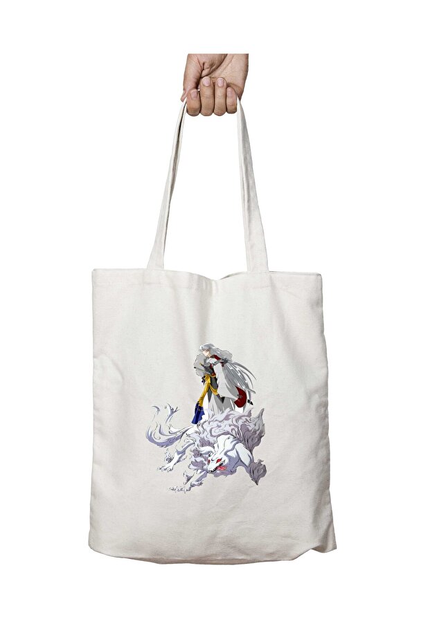 Sesshomaru Two-Sided Permanent Printed Washable School Beach Shoulder Tote Bag