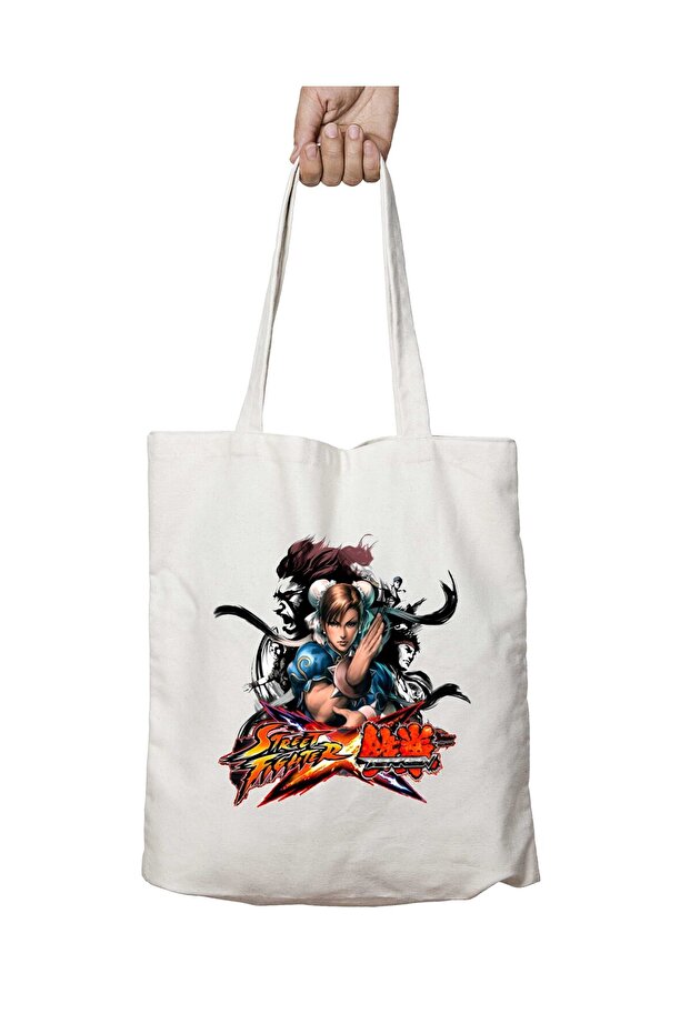 Street Fighter X Tekken Two-Sided Permanent Printed Washable School Beach Shoulder Tote Bag
