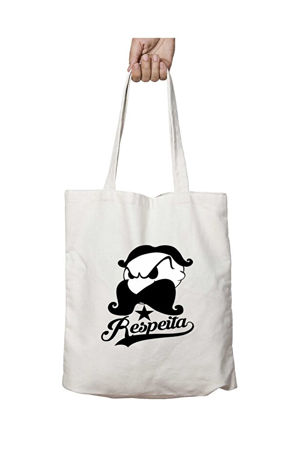 Popeye Bravo Respeita Double-Sided Permanent Printed Washable School Beach Shoulder Tote Bag