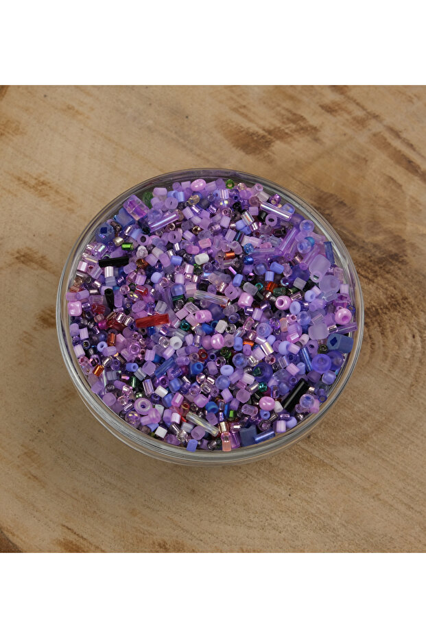 Prestij Candy Mixed Model Glass Beads درجات اللون الأرجواني