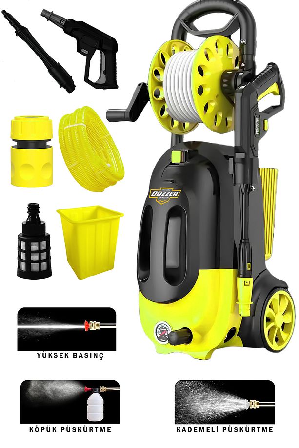 Alman Maxstar Serii 205 Bar Yüksek Basınçlı Ayarlı Çesme Kovadan Çekme Bahçe Oto Yıkama Makinesi - 1