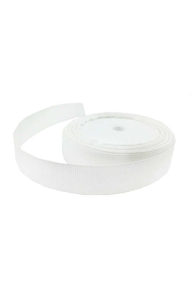 White Grosgrain Ribbon 1 cm 10 Meters