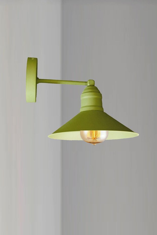 RETRO RUSTIC MODERN STYLE BLACK ORANGE GREEN METAL CAFE CAFFE BEDROOM ARCHITECTURE WALL SCONCE