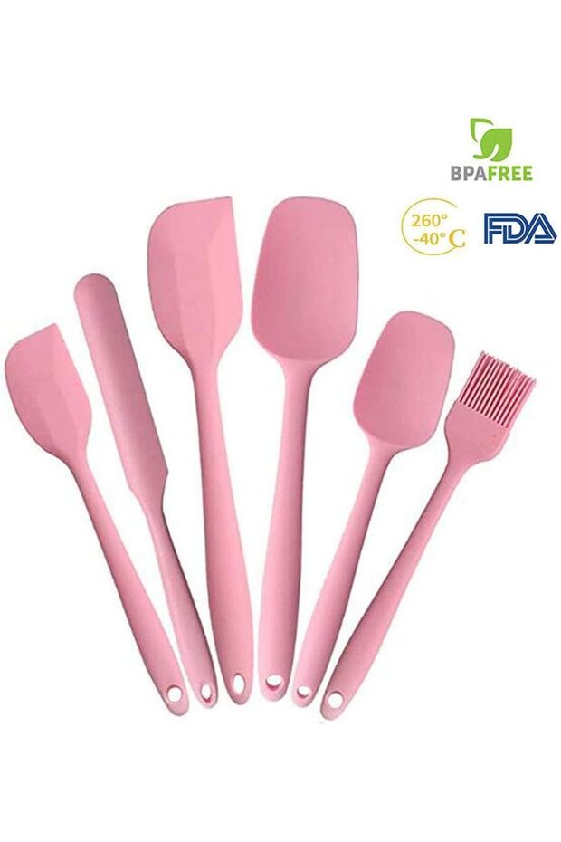 6-Piece Silicone Spatula Set for Cooking High-Temperature Resistant Bpa-Free Non-Stick Silicone Set