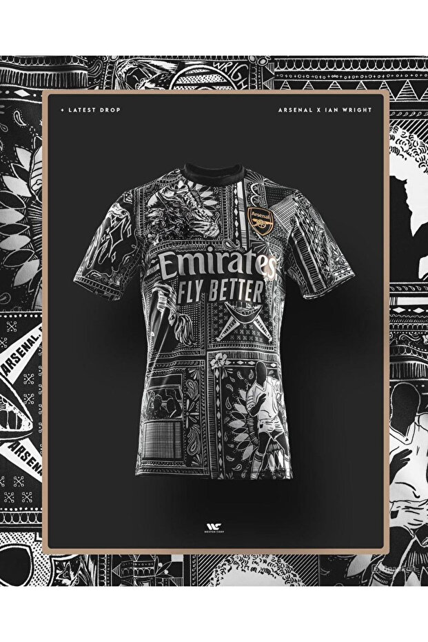 Lion Spor Arsenal 2024-25 Özel Tasarım Siyah Yetişkin Forma111230