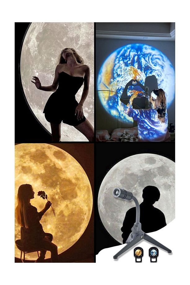 Ay Projeksiyon Lambası Yatak Odası Lambası, Moon Lamp - 2
