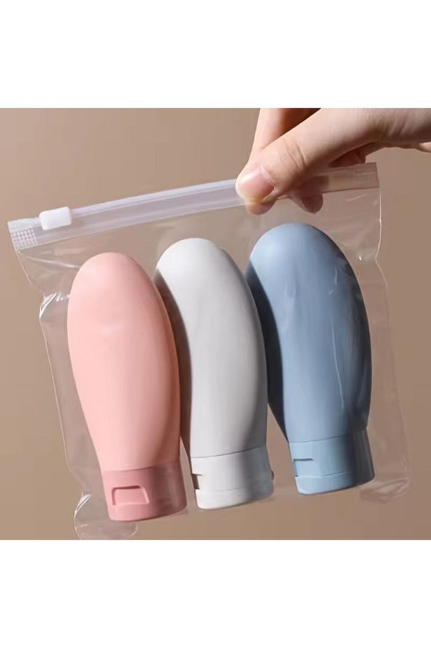 3 Adet Seyahat Tipi Doldurulabilir Krem Şampuan Duş Jeli Sprey Losyon Şişe Seti Krem Kutusu 60 Ml - 7