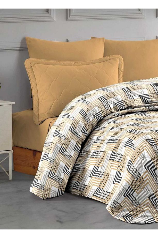 TEK KİŞİLİK KAPİTONELİ ÇİFT TARAFLI ÇOK AMAÇLI YATAK ÖRTÜSÜ PİKE , 155 X 230 PAMUKLU - 2