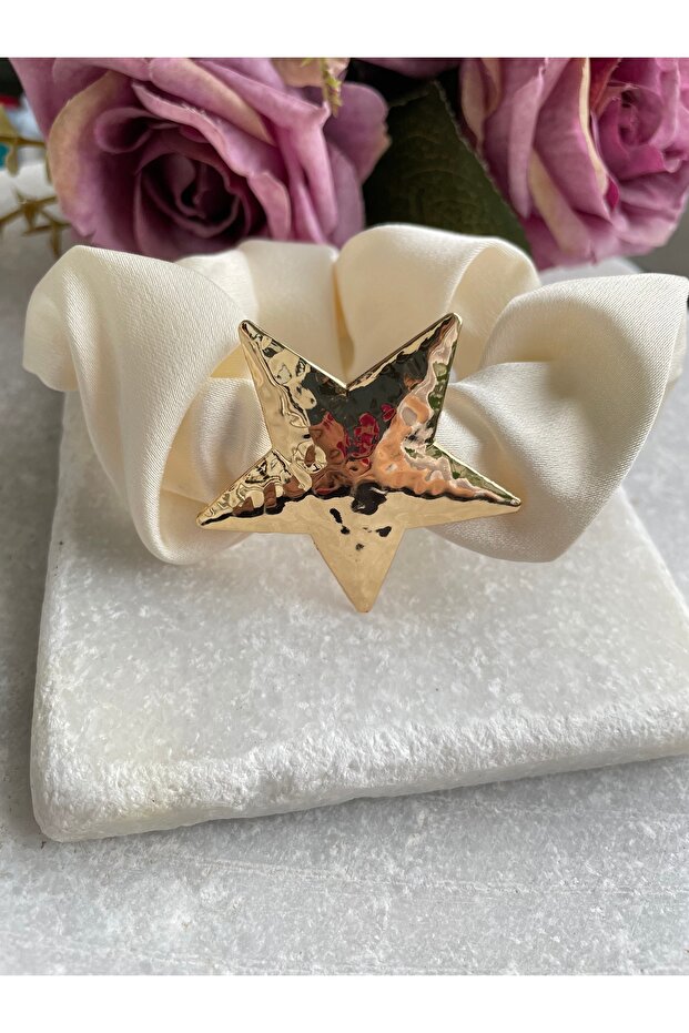 Soft Satin Metal Detailed Women's Bagel Buckle