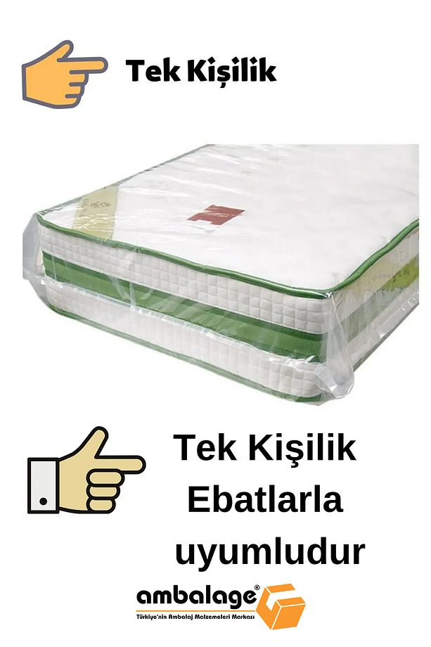 Ultra Kalın Tek Kişilik Yatak Baza Koruma Naylonu Taşıma Taşınma Saklama Poşeti Ambalaj Kılıfı - 1