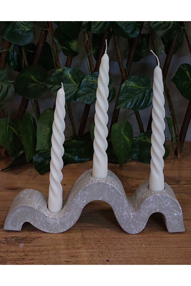 Dalgalı Şamdan Mumluk - 1