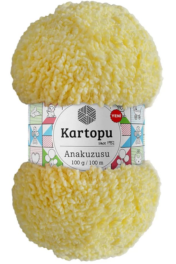 Anakuzusu %100 Polyester El Örgü Ipi K333 Sarı - 1