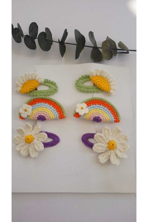 Colorful Karma Handmade Hair Accessories Set of 6 Karma Snap Clips