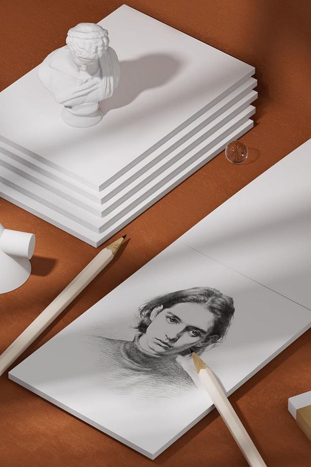 50 Yaprak Notepad, Düz Beyaz Baskısız Not Defteri 10x14cm - 1