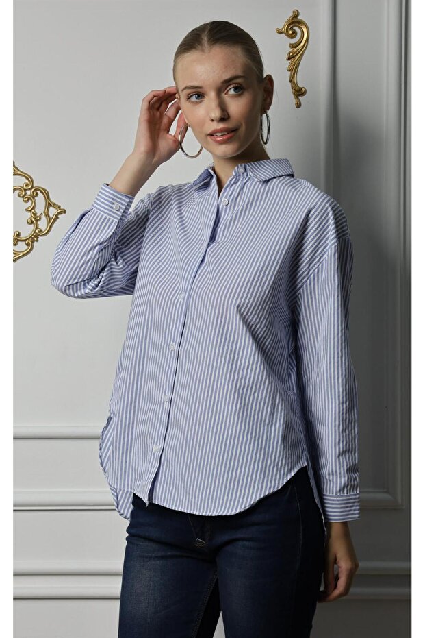 Women's Long Sleeve Striped Shirt