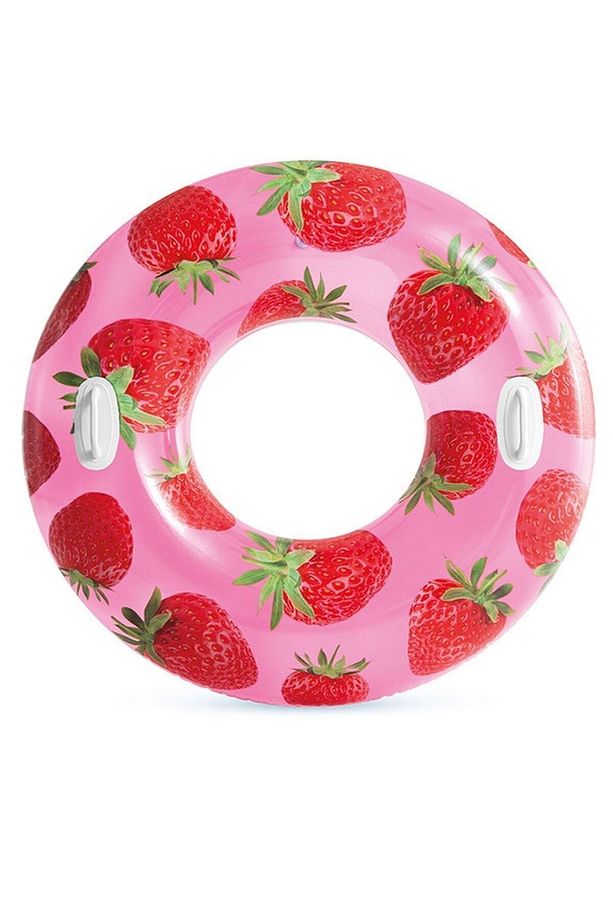 Tutmalı Çilek Simit - Şişme Çilek Desenli Simit - Deniz Simidi-meyve Simit-havuz Çilek Simit 107 Cm. - 3