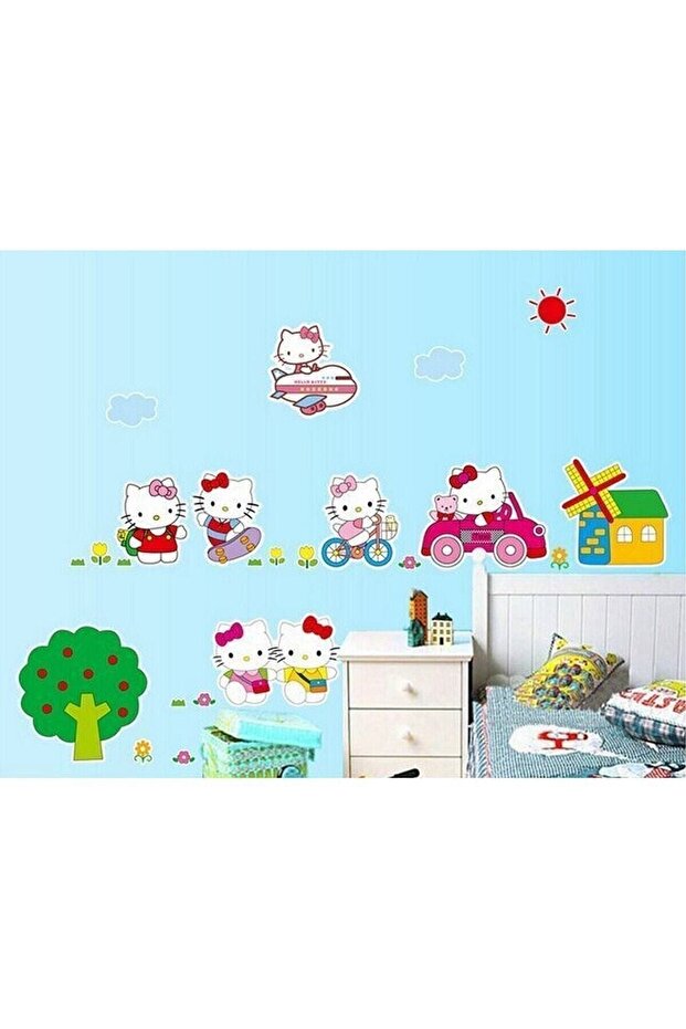 Hello Kitty Wall Sticker Set - Girls' and Baby's Room, 65x200 cm