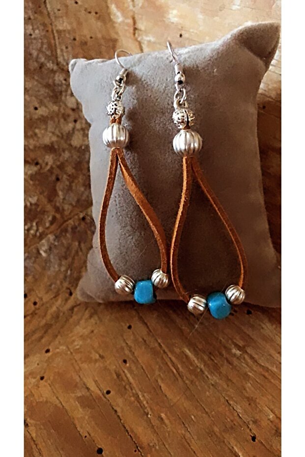 تصميم Nubuck البوهيمي بودروم أقراط مطرزة