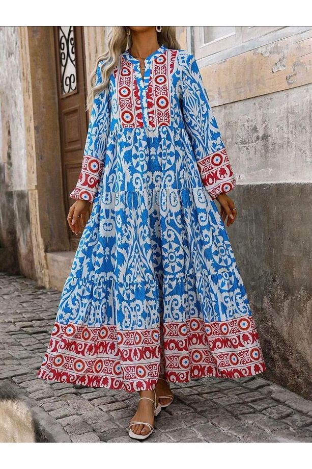 ALAÇATI MODEL  VİSKON YAZLIK ELBİSE - 2