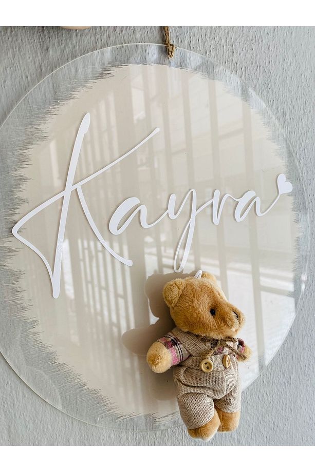 bebek kapı süsü- pileksi ayıcıklı kapı süsü- - 5