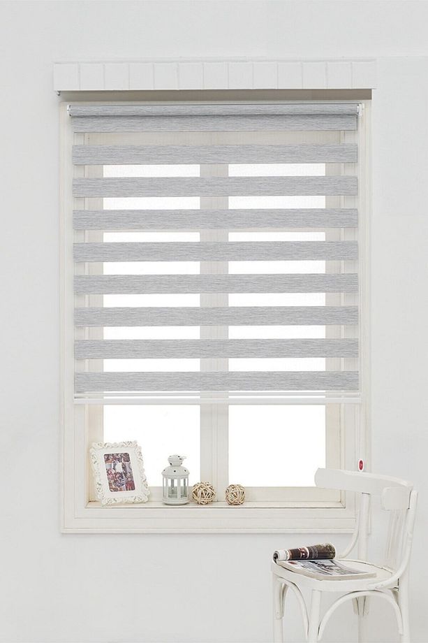 Bambu Raks Açık Gri Zebra Perde - 1
