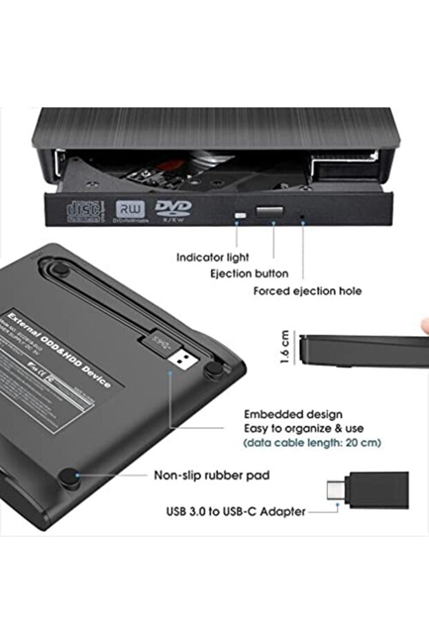 Pop Up External Usb 3.0 Optik Sürücü - 2