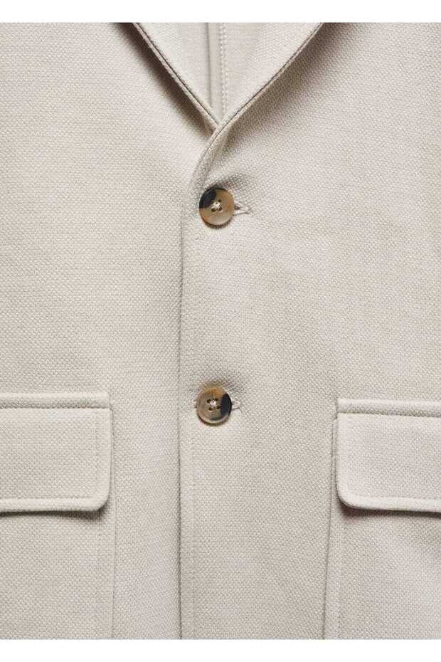 Woven Blazer Jacket - Regular Cut - 3