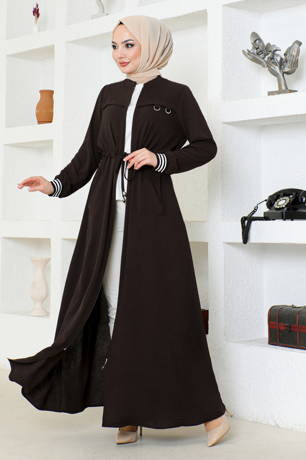 TAB7009 نموذج غطاء بني بسحاب - 2